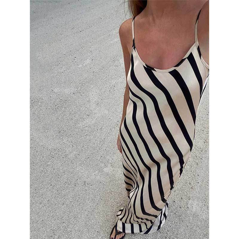 Robe Tendance d’Été,Sans Manches et à Bretelles