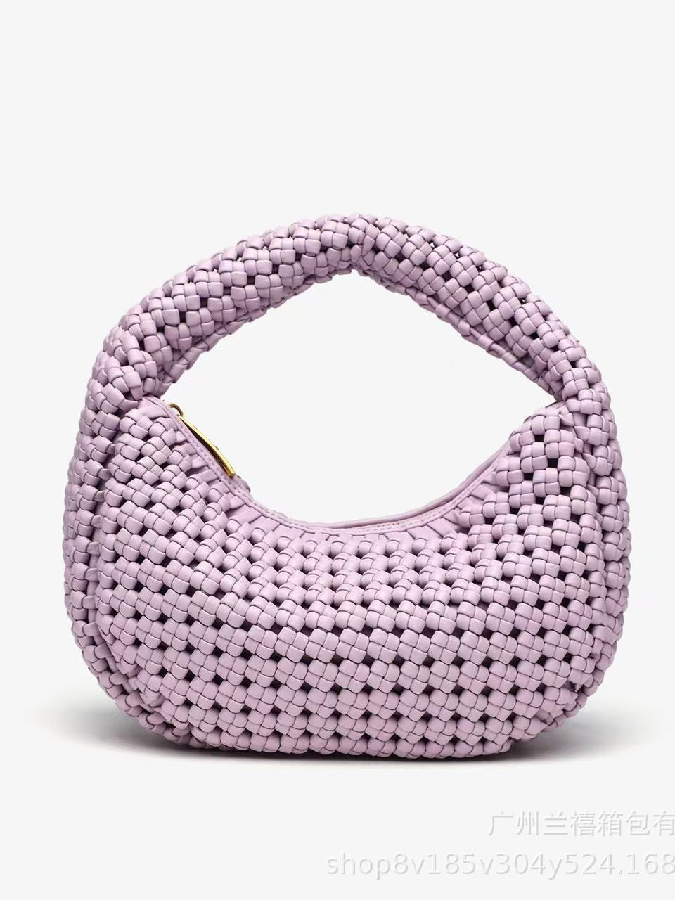 Sac Lune Tissé à la Main Style Élégant