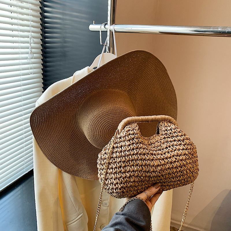 Sac à Main d’Été en Paille Naturelle