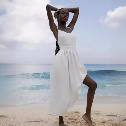 Robe d’Été Bohème 100 % Coton. Élégance Naturelle