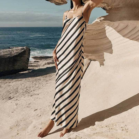 Robe Tendance d’Été,Sans Manches et à Bretelles