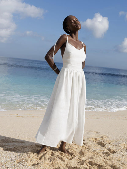 Robe d’Été Bohème 100 % Coton. Élégance Naturelle