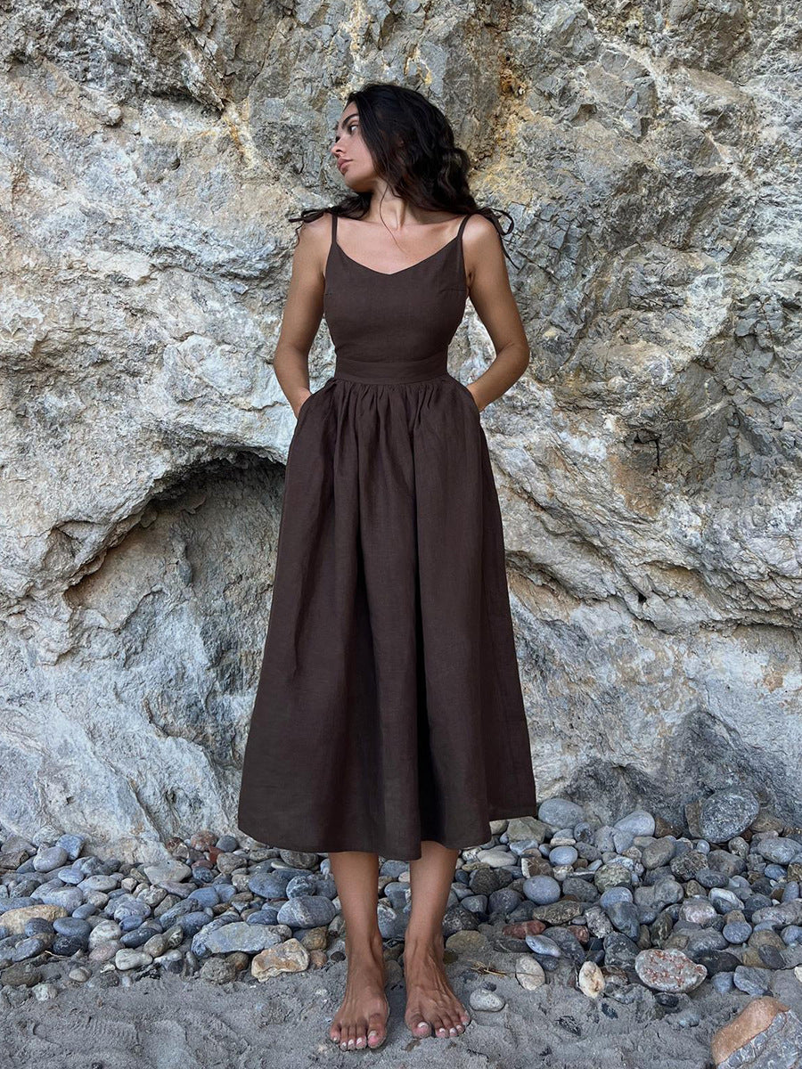 Robe d’Été Bohème 100 % Coton. Élégance Naturelle
