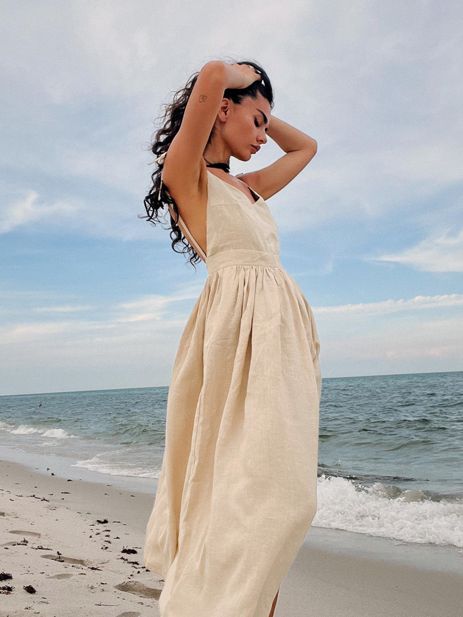 Robe d’Été Bohème 100 % Coton. Élégance Naturelle