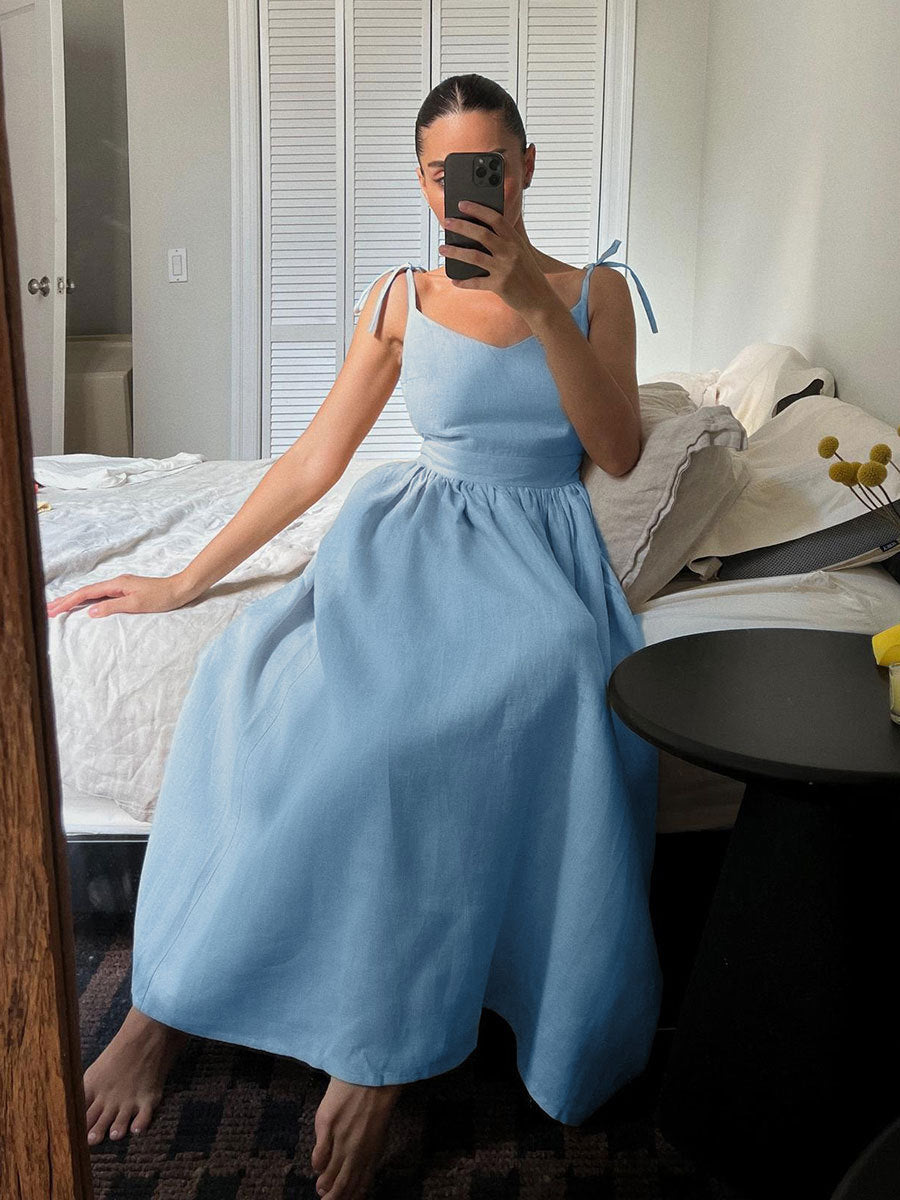 Robe d’Été Bohème 100 % Coton. Élégance Naturelle