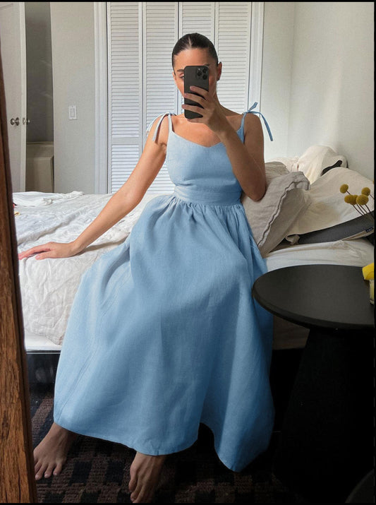 Robe d’Été Bohème 100 % Coton. Élégance Naturelle