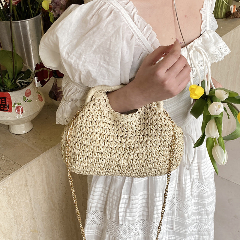 Sac à Main d’Été en Paille Naturelle