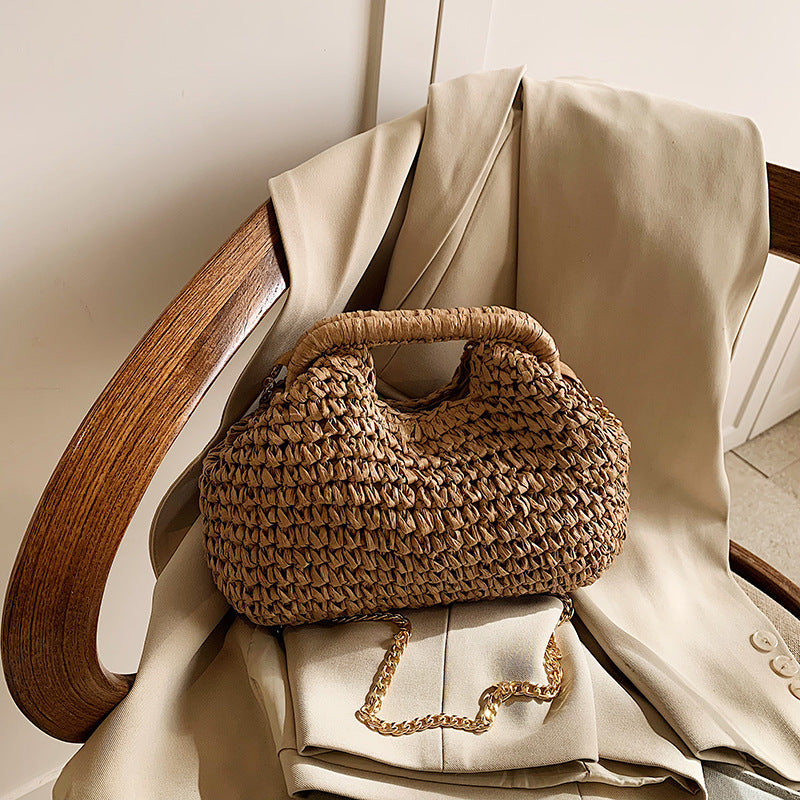 Sac à Main d’Été en Paille Naturelle