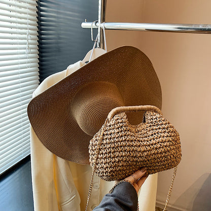 Sac à Main d’Été en Paille Naturelle