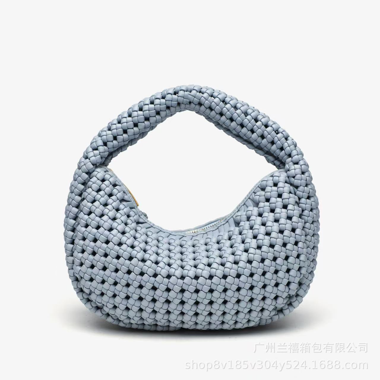 Sac Lune Tissé à la Main Style Élégant